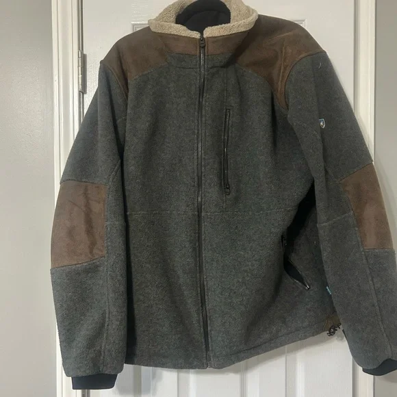 Kuhl Gray and Brown Sherpa-Lined Jacket - Picture 3 of 4